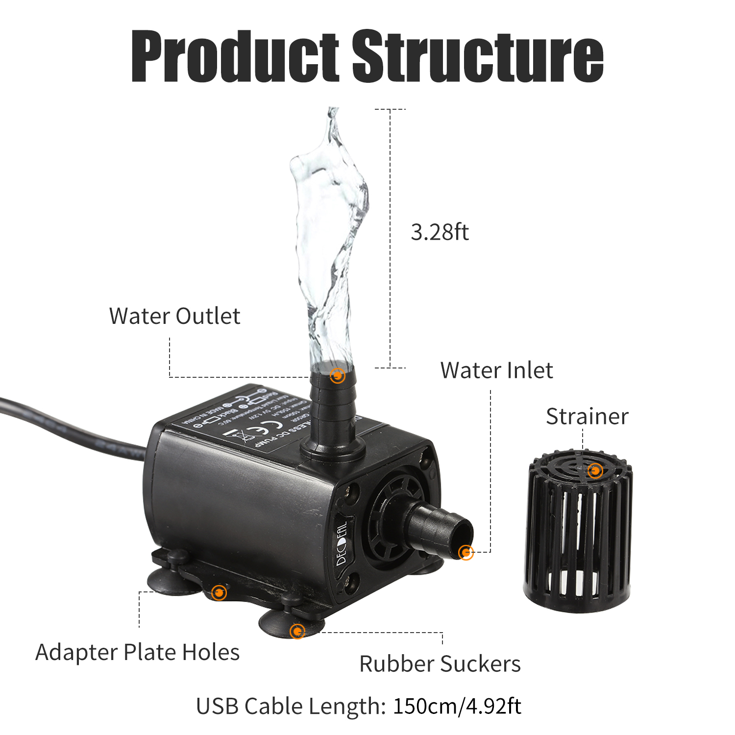 DECDEAL USB Water Pump with St - đánh giá và giá Water Pump Submersible Mini