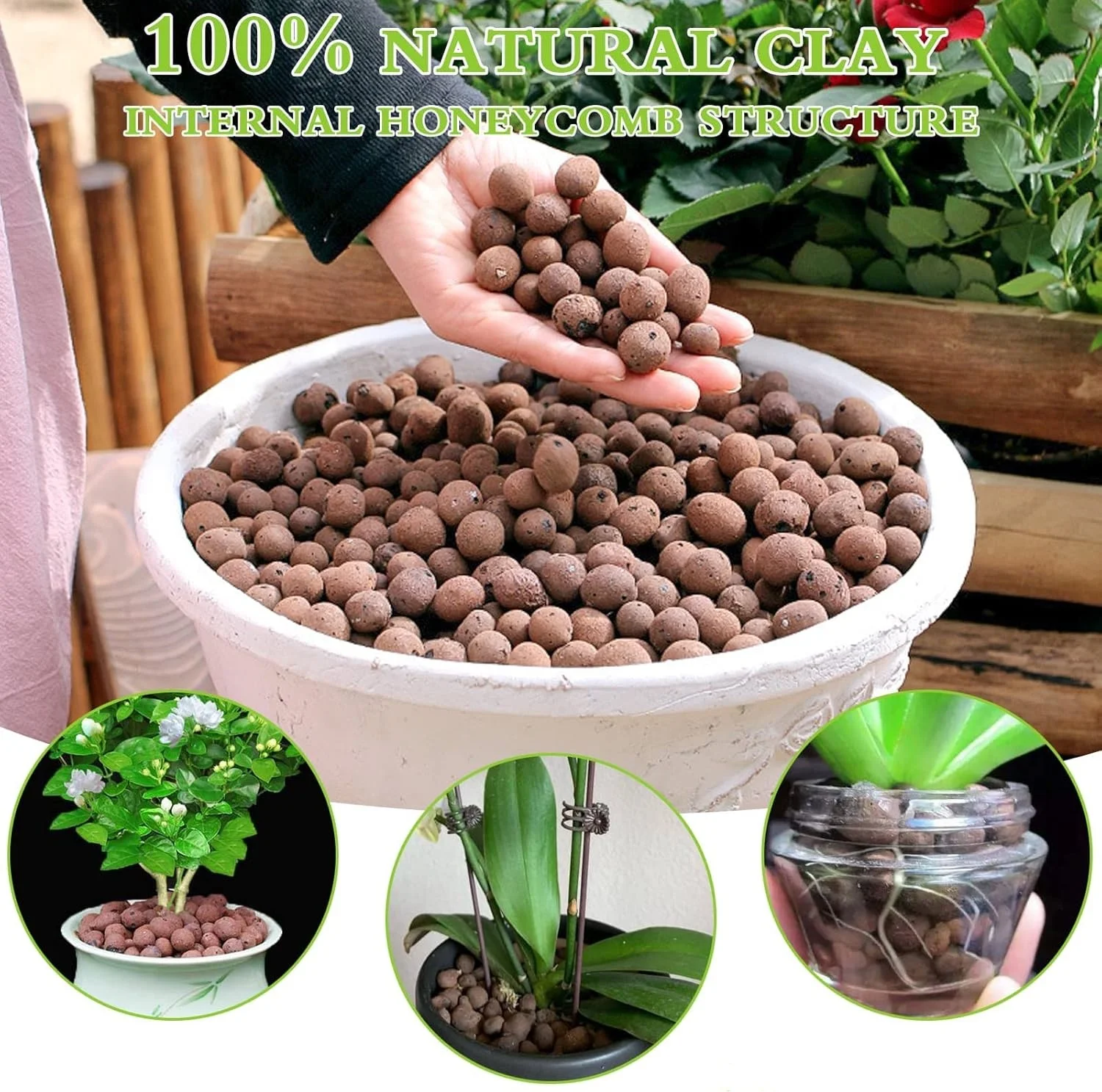 1L Natural Expanded Clay Pebbl - đánh giá và giá Clay Pebble Growing