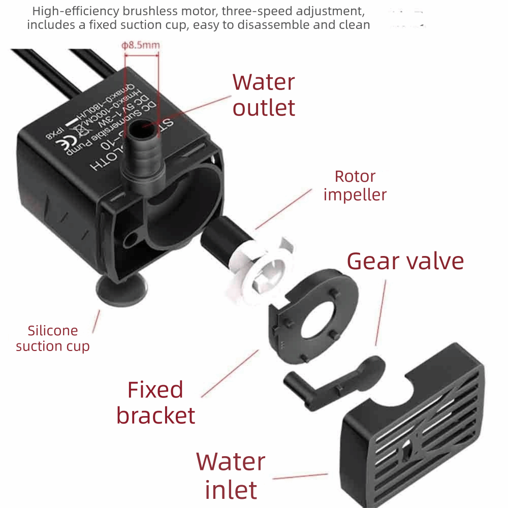 2-IN-1 Mist Maker Colorful LED - đánh giá và giá Water Pump Submersible Mini