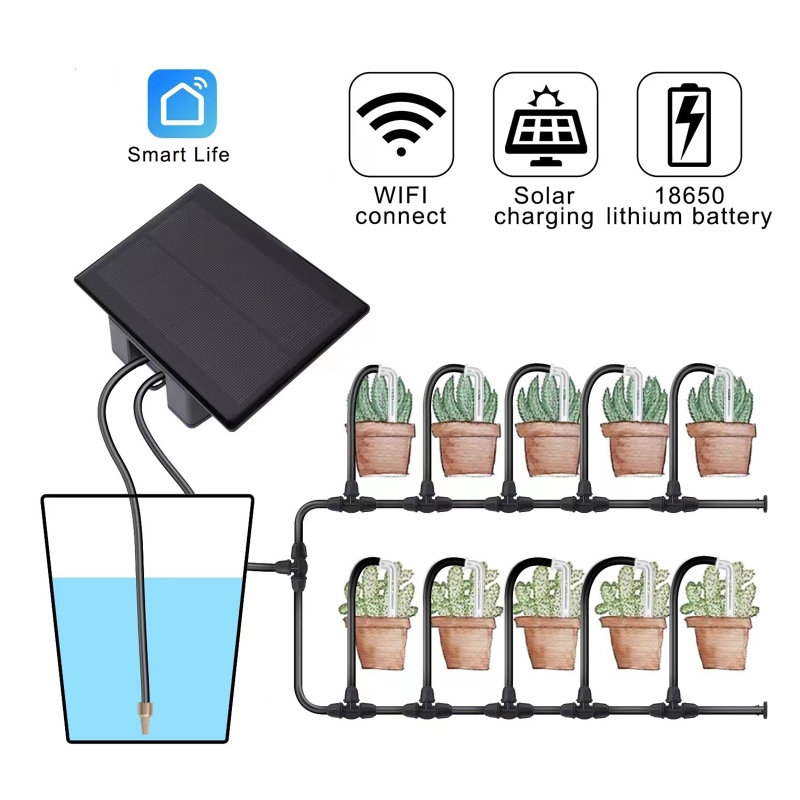 WIFI Solar Automatic Watering  - đánh giá và giá Urban Farming System