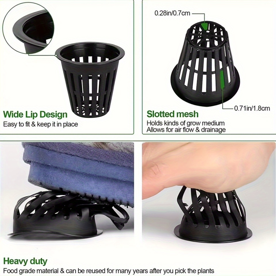 24/48PCs 2 Inch Garden Slotted - đánh giá và giá Net Pot 3 Inch